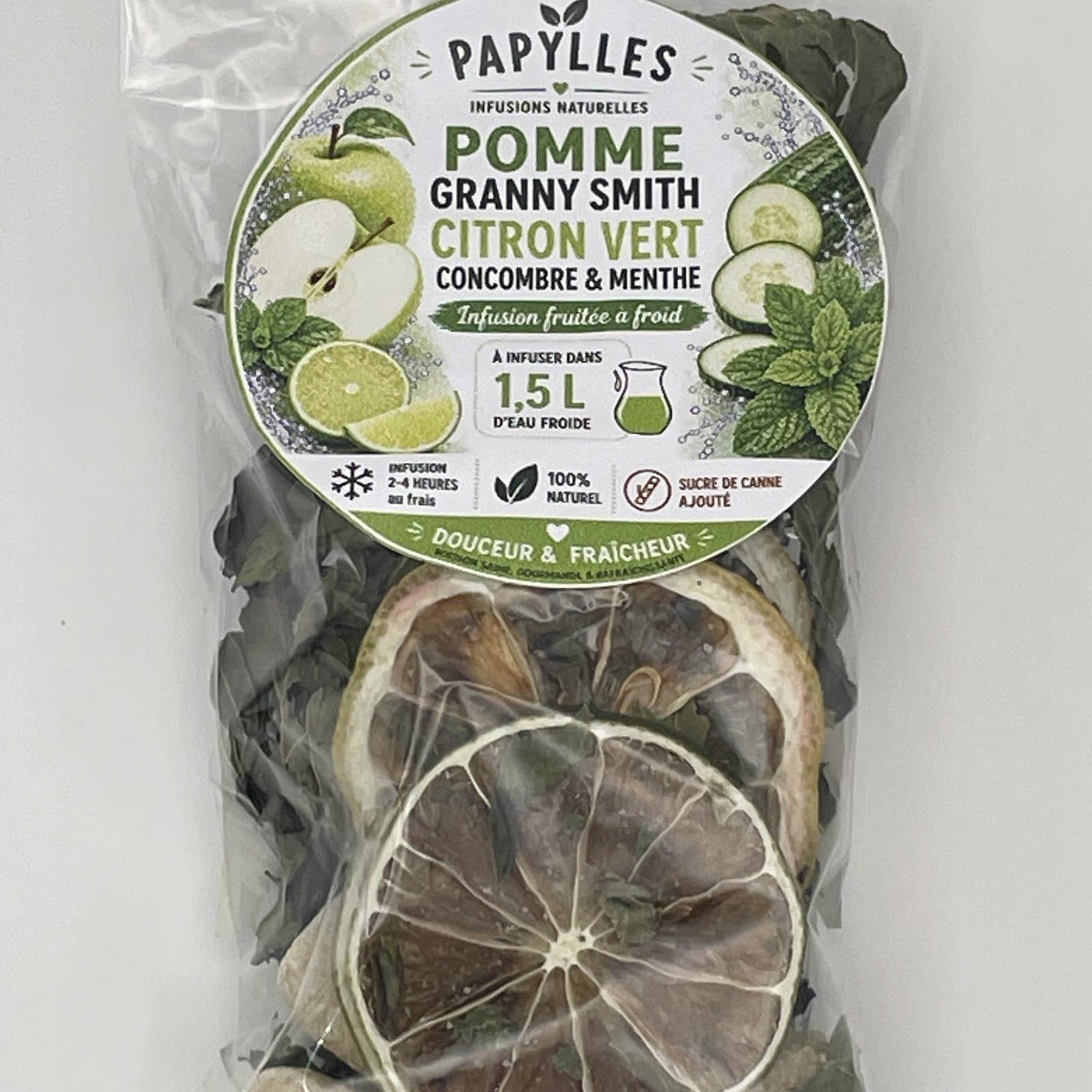 Infusion à froid Pomme Granny Citron vert Concombre Menthe