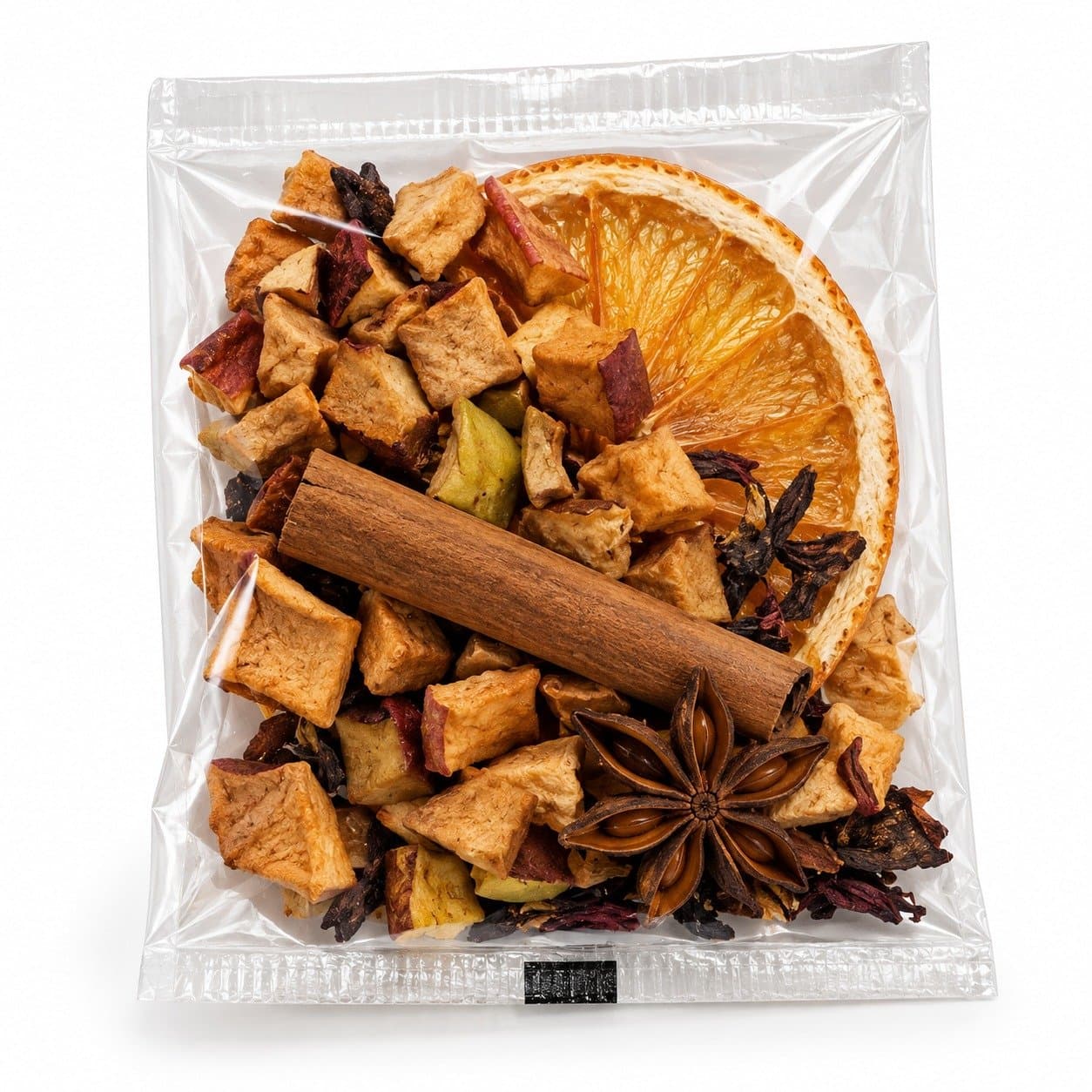 Infusion de Noël PAPYLLES en sachet individuel : pomme, orange, cannelle, badiane, hibiscus
