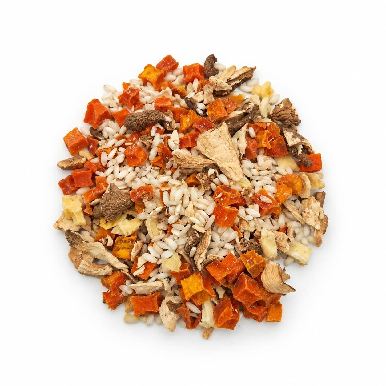 Mélange déshydraté Risotto d'Automne Papylles : riz Carnaroli, potimarron, champignons et oignons